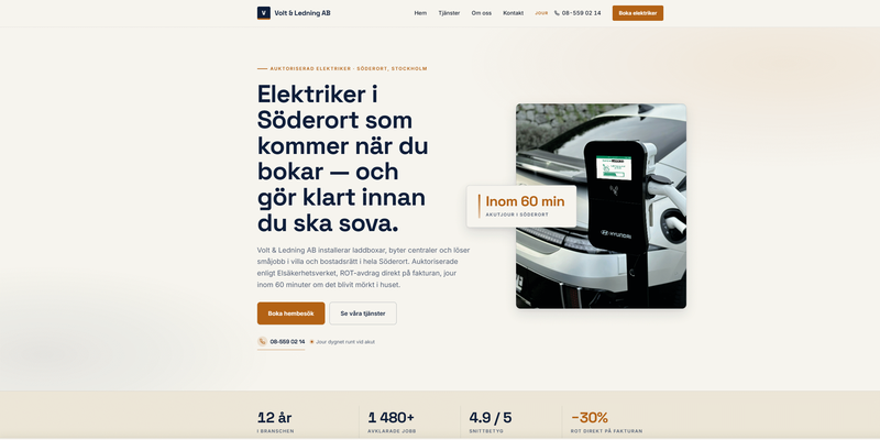 Förhandsgranskning av mallen Elektriker Pro
