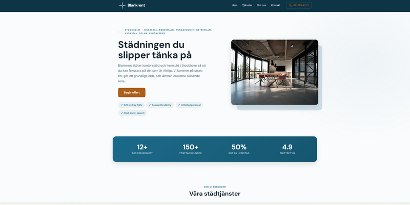 Förhandsgranskning av mallen Städfirma