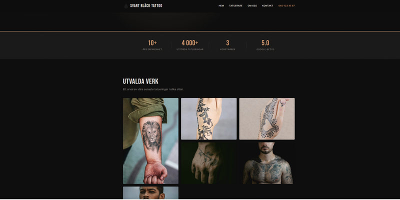 Förhandsgranskning av mallen Tatueringsstudio